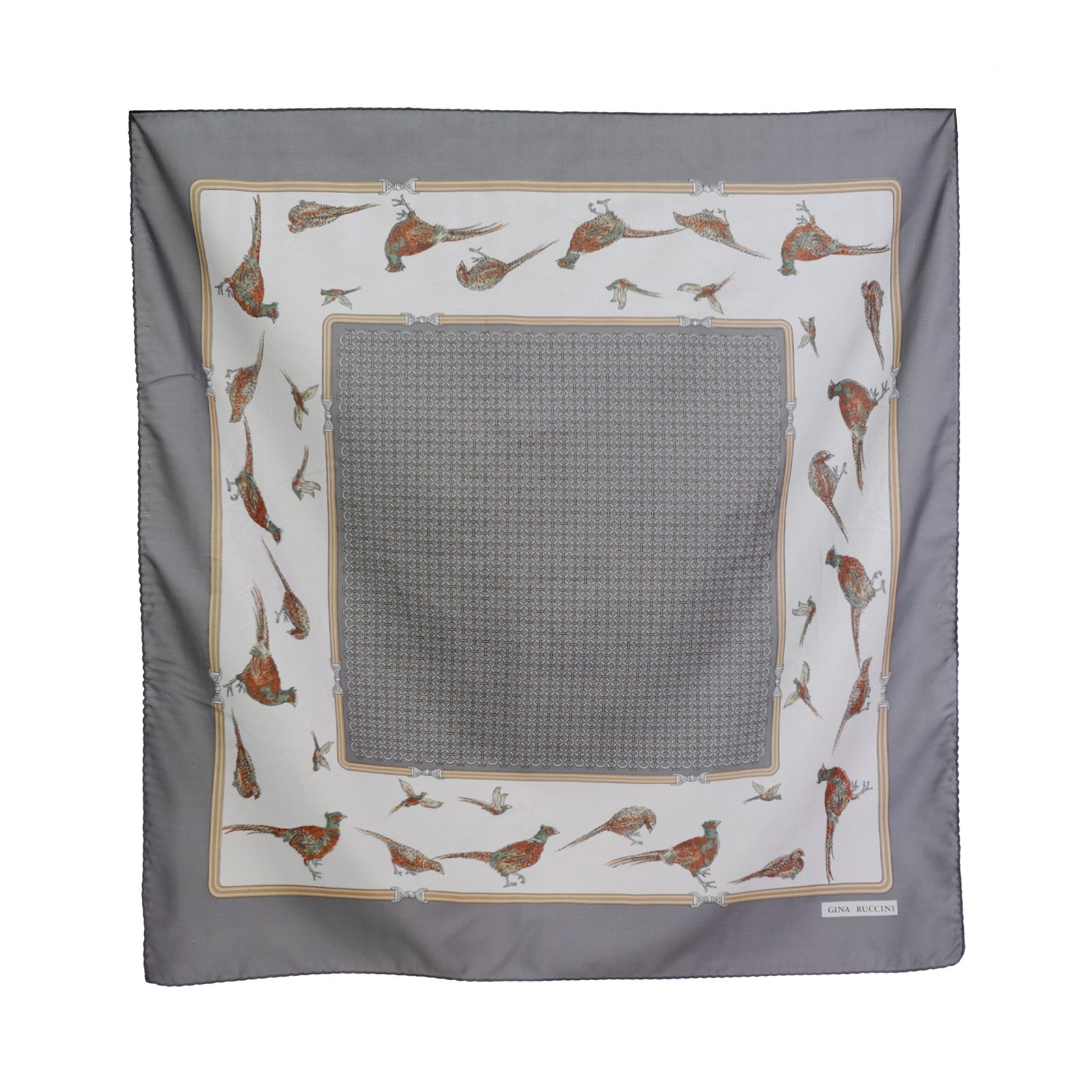 「フェザントライン」ヴィンテージスカーフ ヨーロッパ