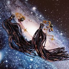 「TEO 星雲染めビーズ」イヤリング【La cosmologie de sachikoism】