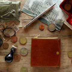 「小さく薄い財布SAKU ver.3 Plus Rugato」lightbrown