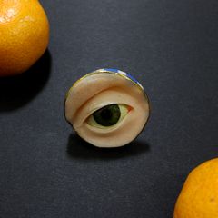 「目」リング ブルーA