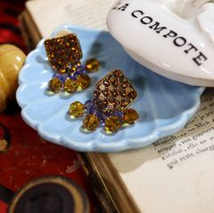 「アンバーシャンデリア」イヤリング SWAROVSKI オーストリア