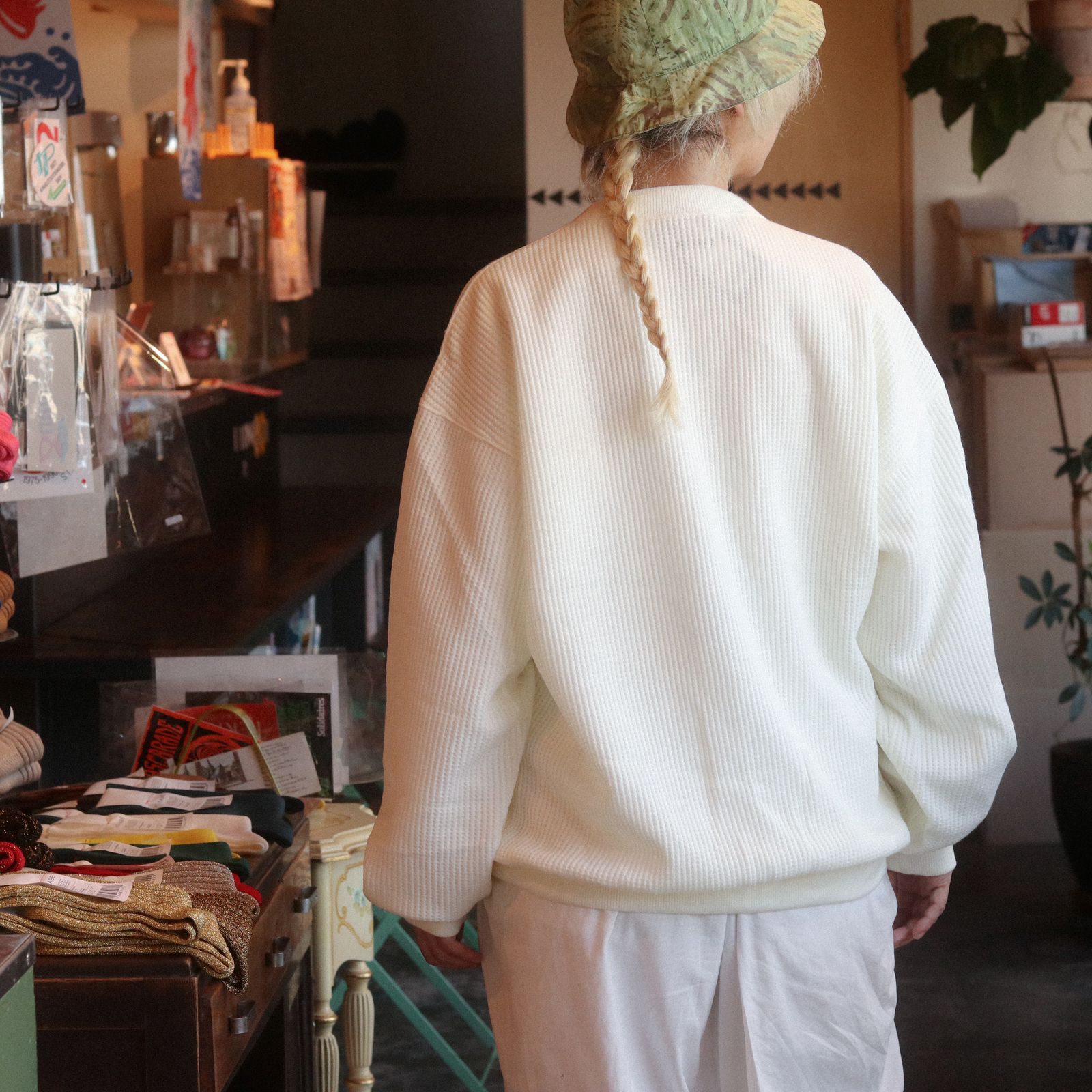 Acrylic Wool Thermal Shirt ネイビー