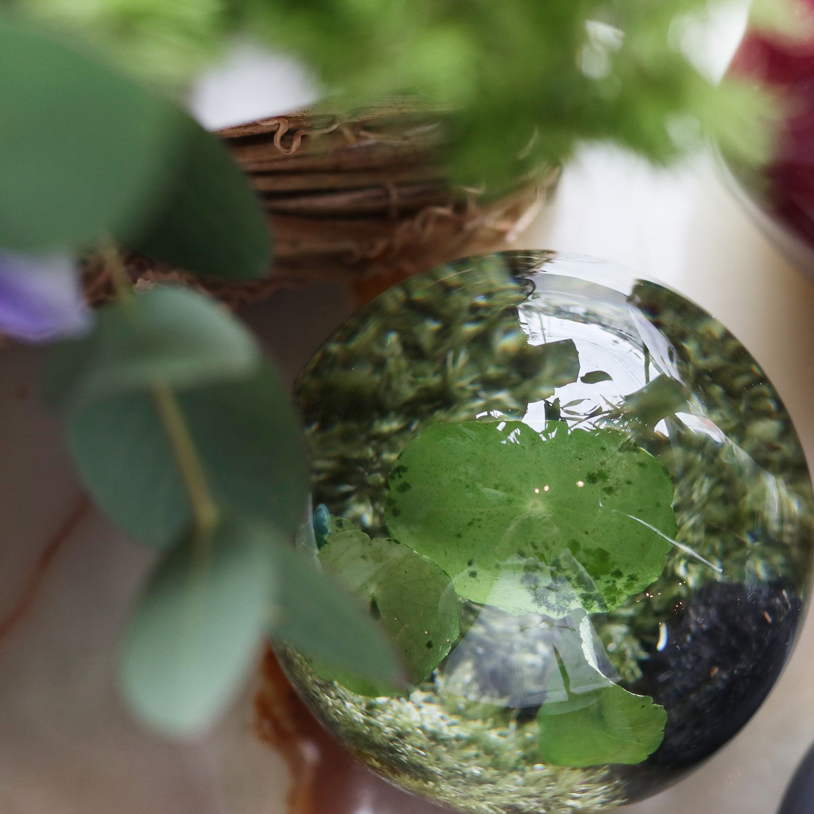 「EVER LEAF BALL」Copper Coin Glass