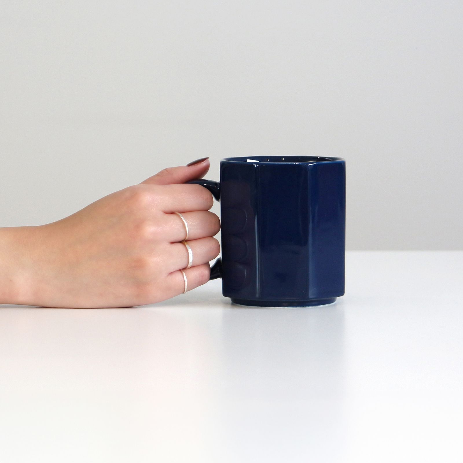 PORCELAIN MEASURING MUG "Navy"