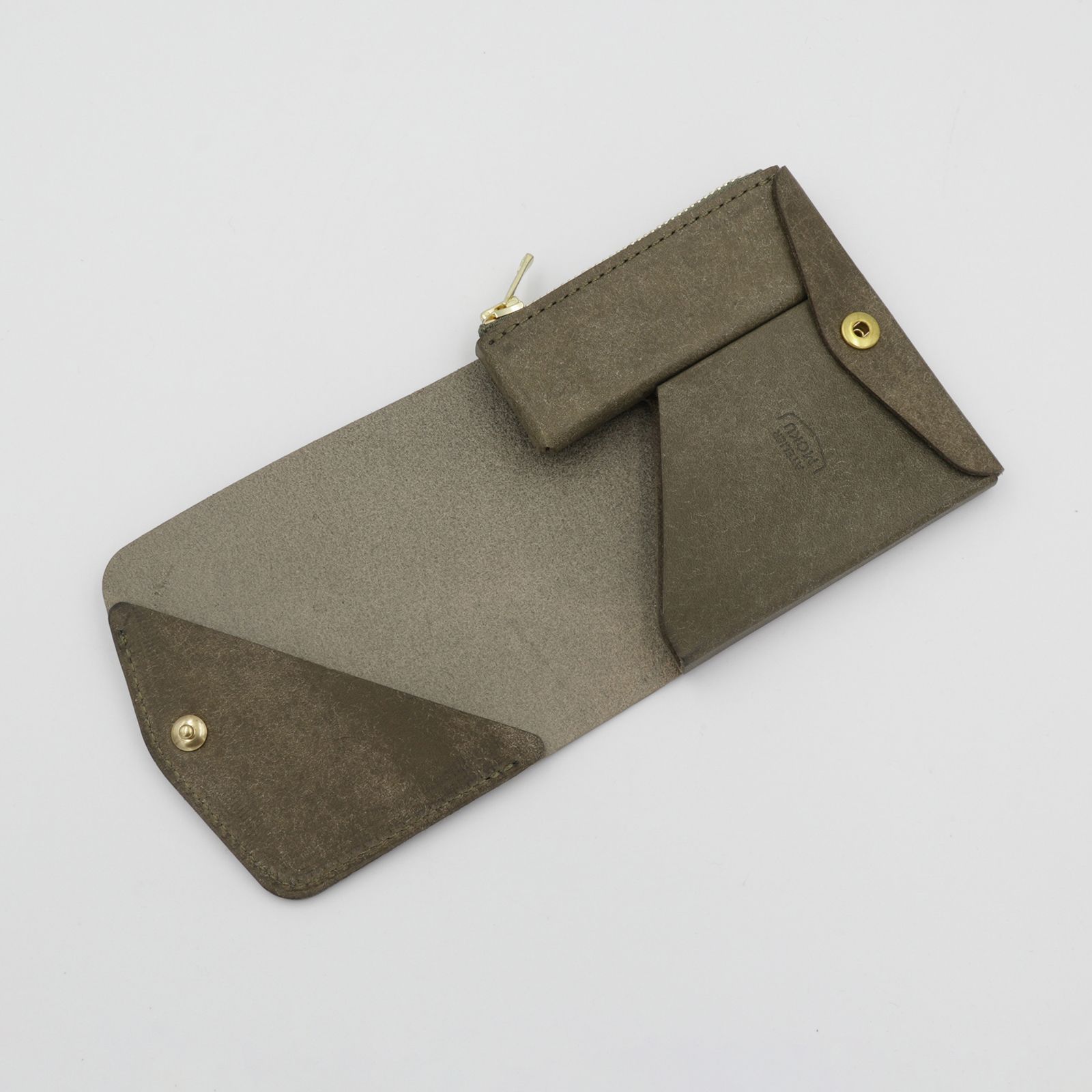 「小さく薄い財布SAKU ver.3 Pueblo」grigio