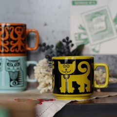 HORNSEA Mug "Cat & Piranha Chartreuse" Magpie x HORNSEA