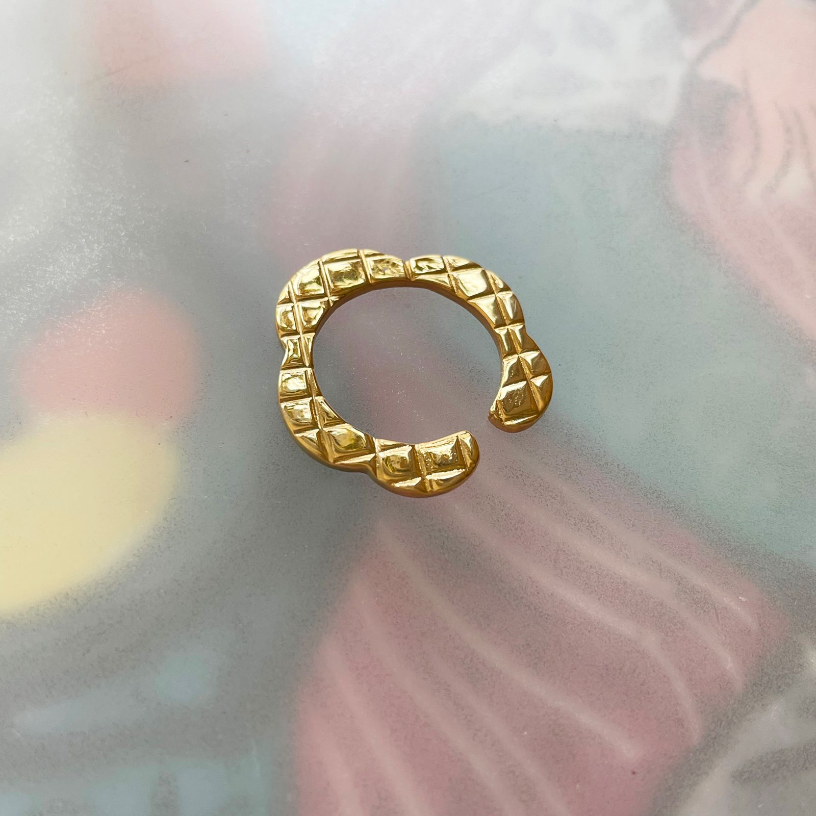 「FLOWER COMB RING&CUFF」リング/イヤーカフ ゴールド