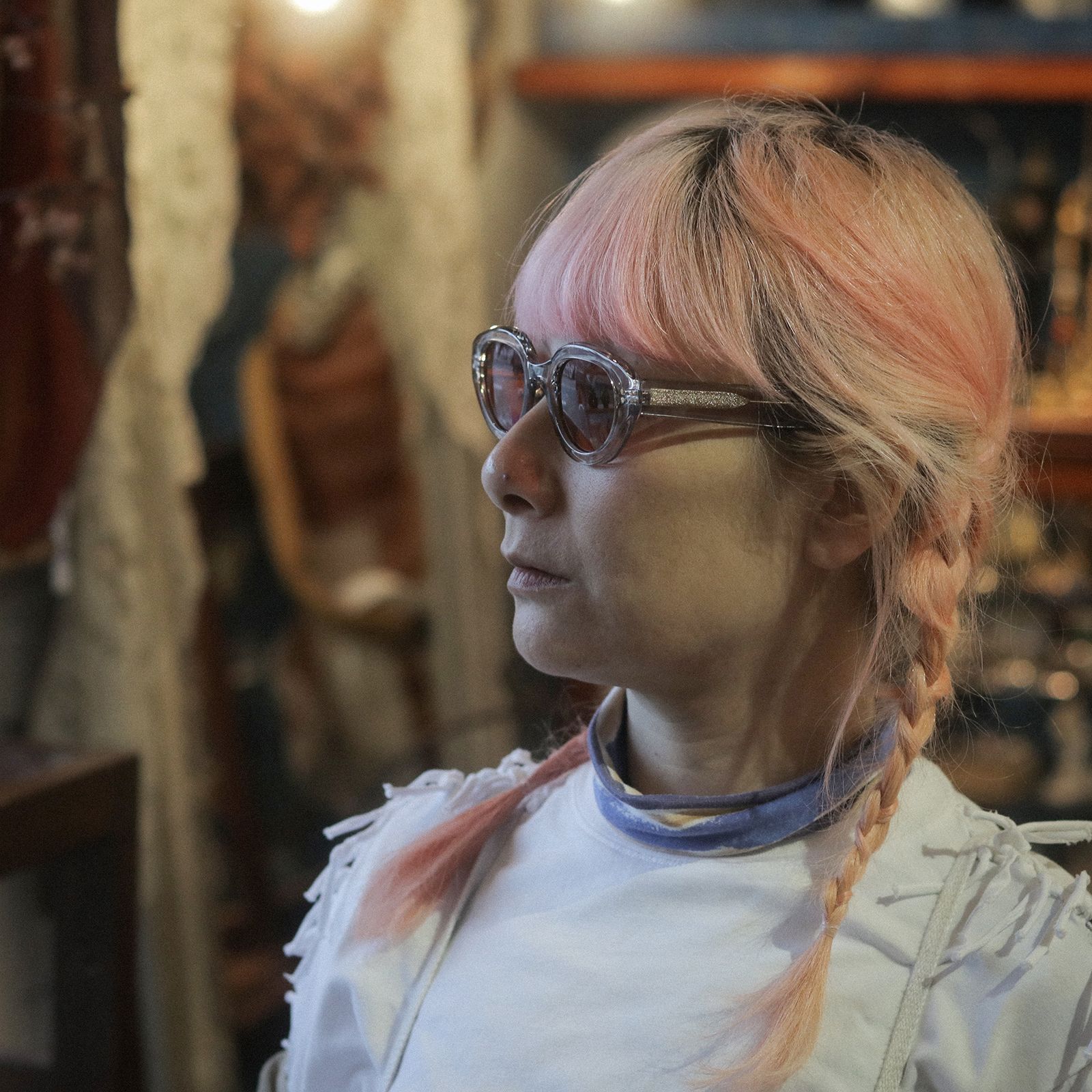 「Vanessa」Sunglasses Gray × Red Lens