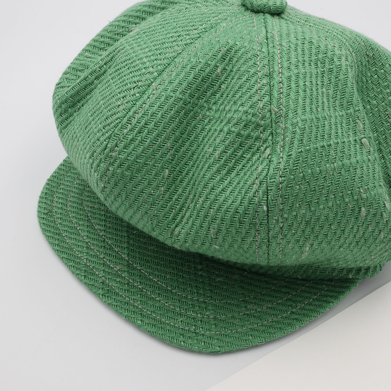 【送料無料対象外】8枚はぎのキャスケット グリーン