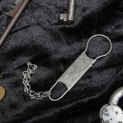 「gordon Pattern with Chain」キーリング ニッケル