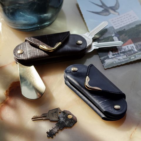 【Cramp】ミニキーケース＆シューホーン ブライドルレザー ネイビー