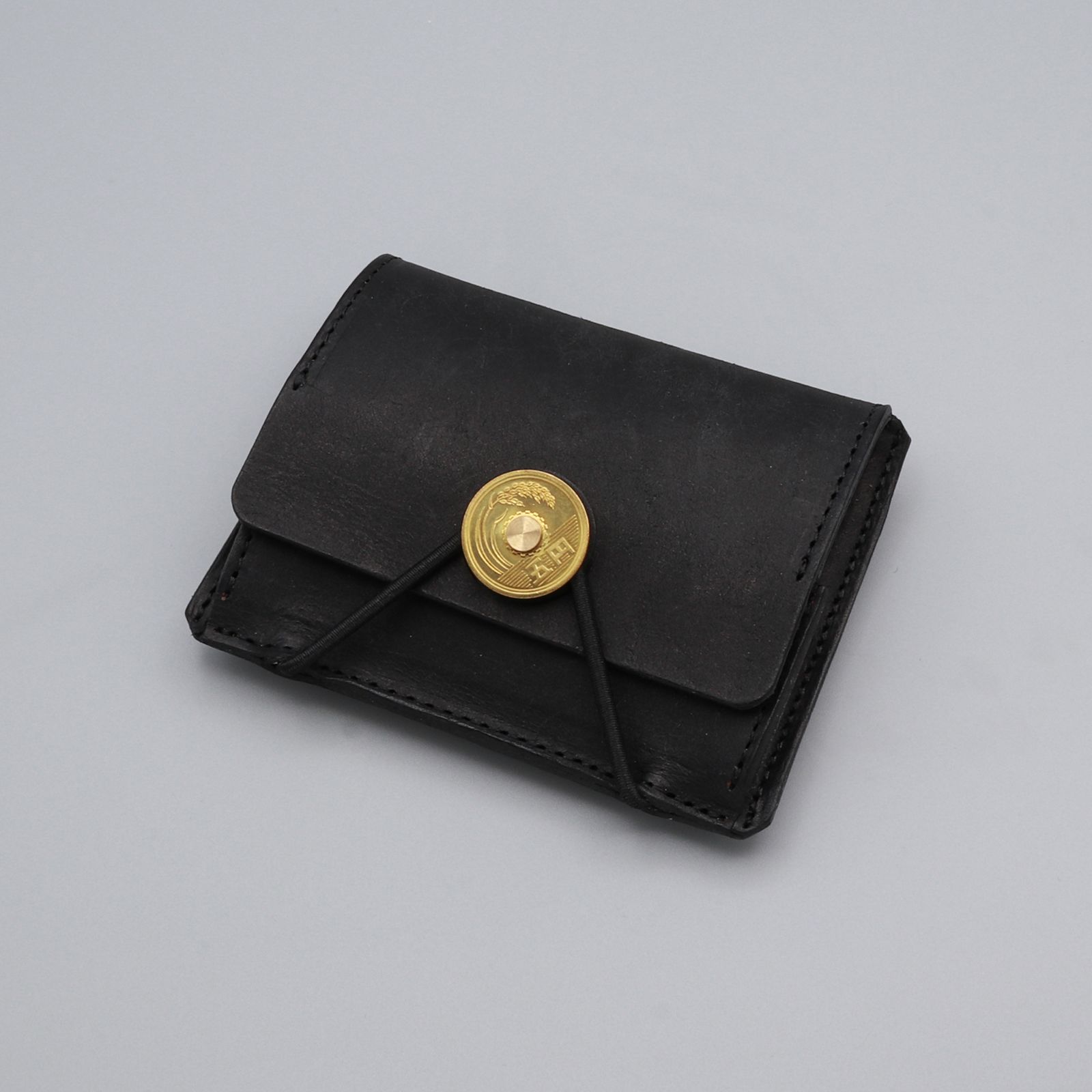 FUJIKINKO - 「5YEN COIN CASE/MONEY CLIP」ミニ財布 ブラウン | corne/コルネ