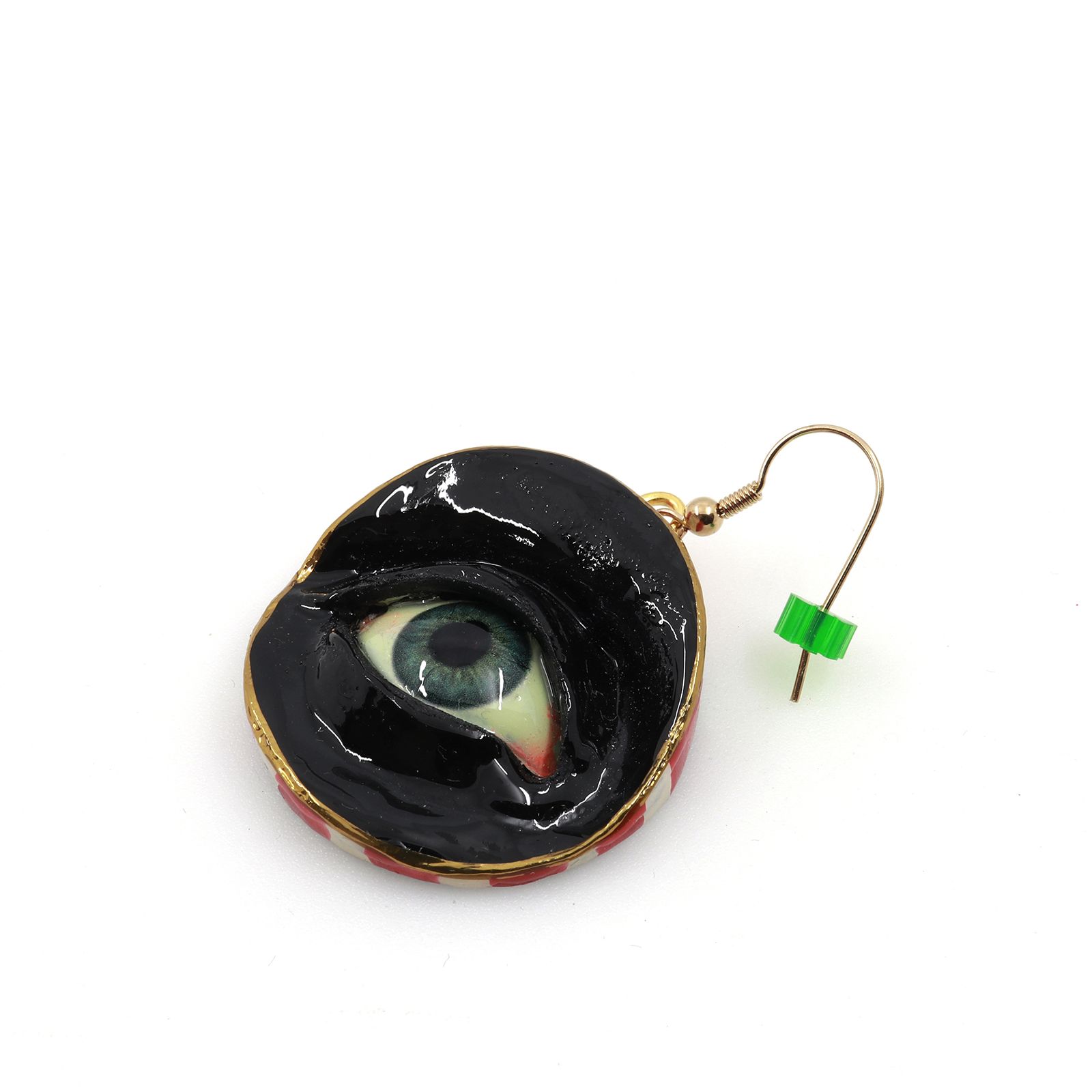 「目」ピアス（片耳） レッド×ブラックC
