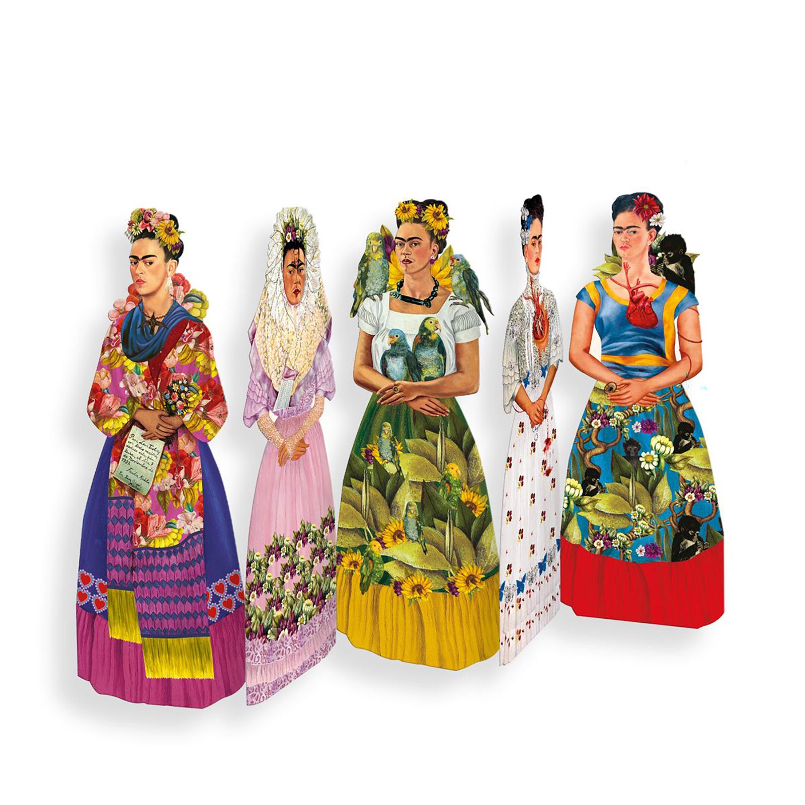 「5 BOOKMARKS "Frida Kahlo"」ブックマーク MON PETIT ART フランス