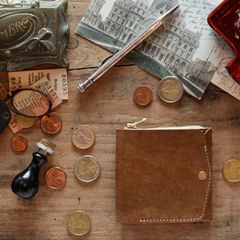 「小さく薄い財布SAKU ver.3 Pueblo プエブロ」コニャック