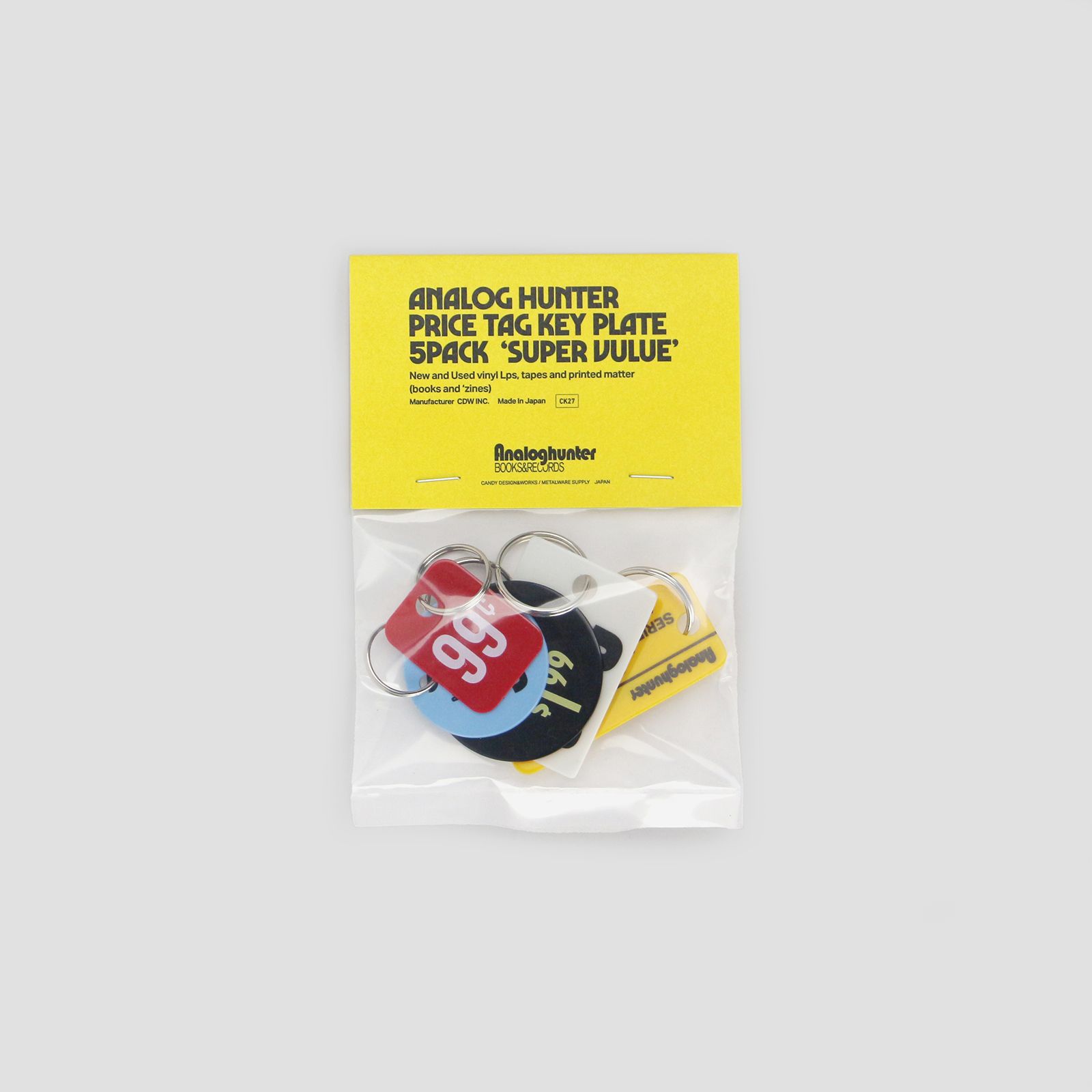 「ANALOG HUNTER PRICE TAG KEY PLATE」キーホルダー