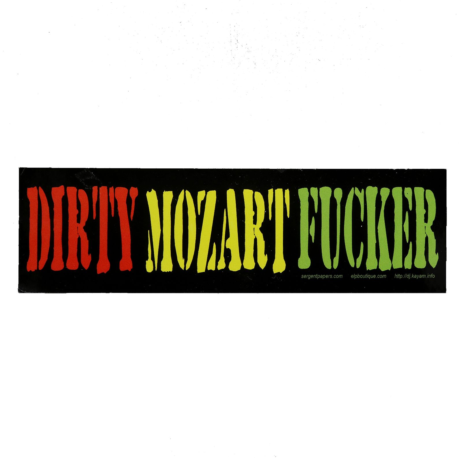 「DIRTY MOZART FUCKER」ヴィンテージステッカー ヨーロッパ