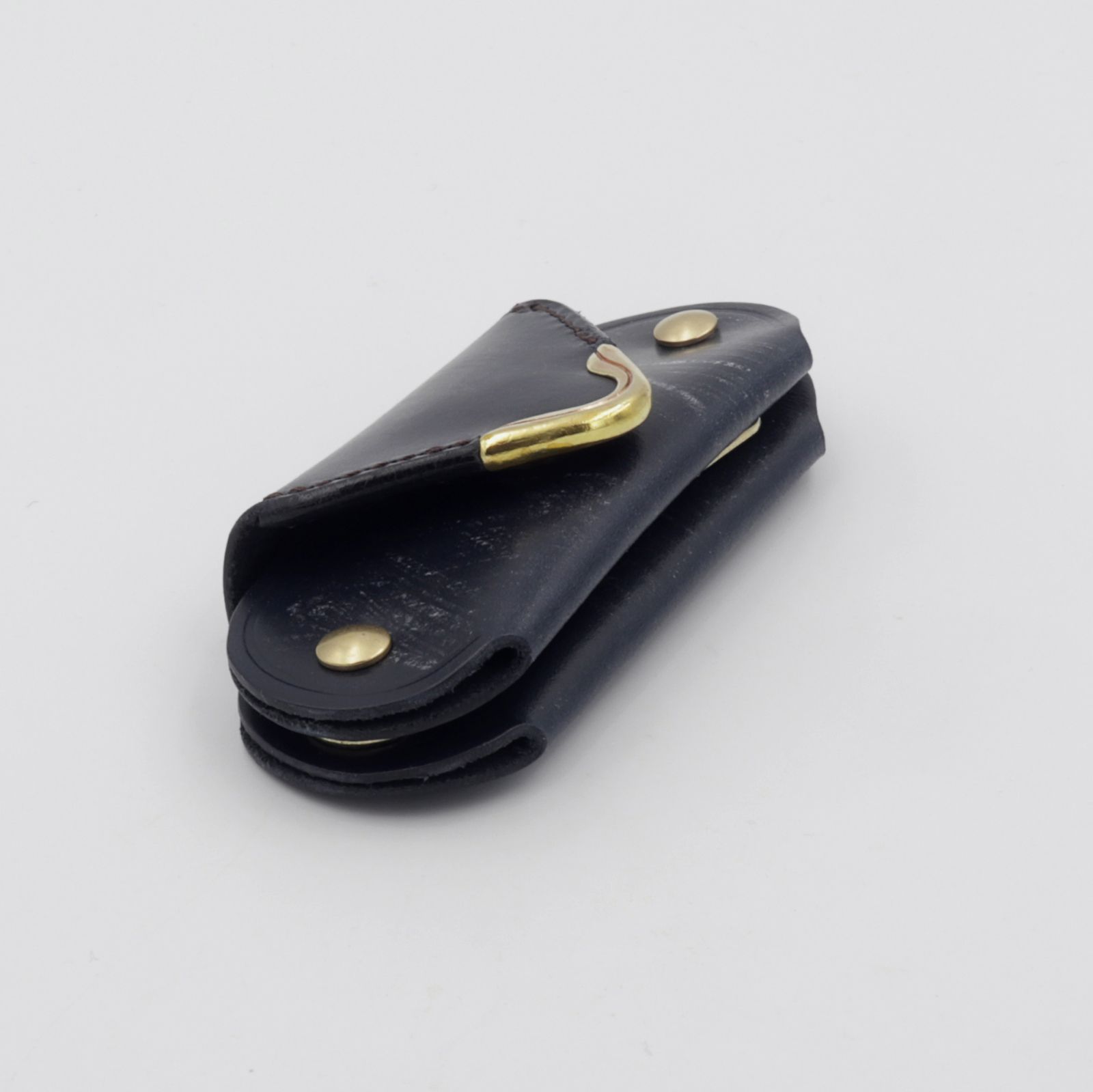 【Cramp】ミニキーケース＆シューホーン ブライドルレザー ネイビー