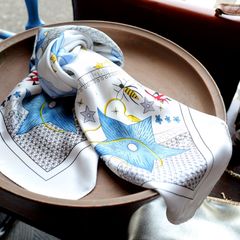 「ホワイトスター」ヴィンテージスカーフ