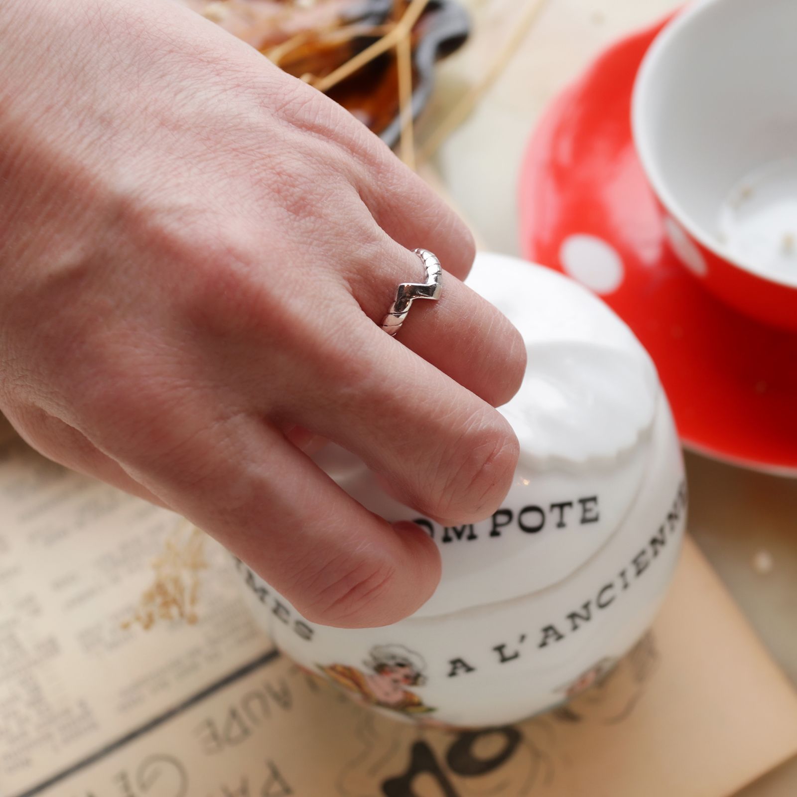 「ステップノット」リング silver925 ヨーロッパ