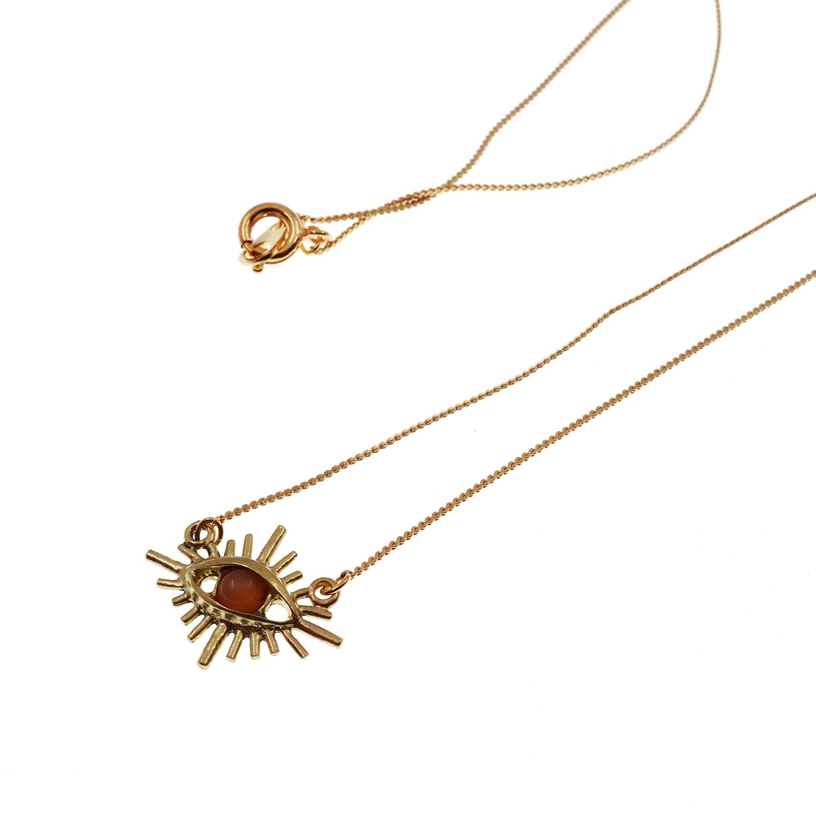 「Rock eye necklace」ネックレス アンバーアイ