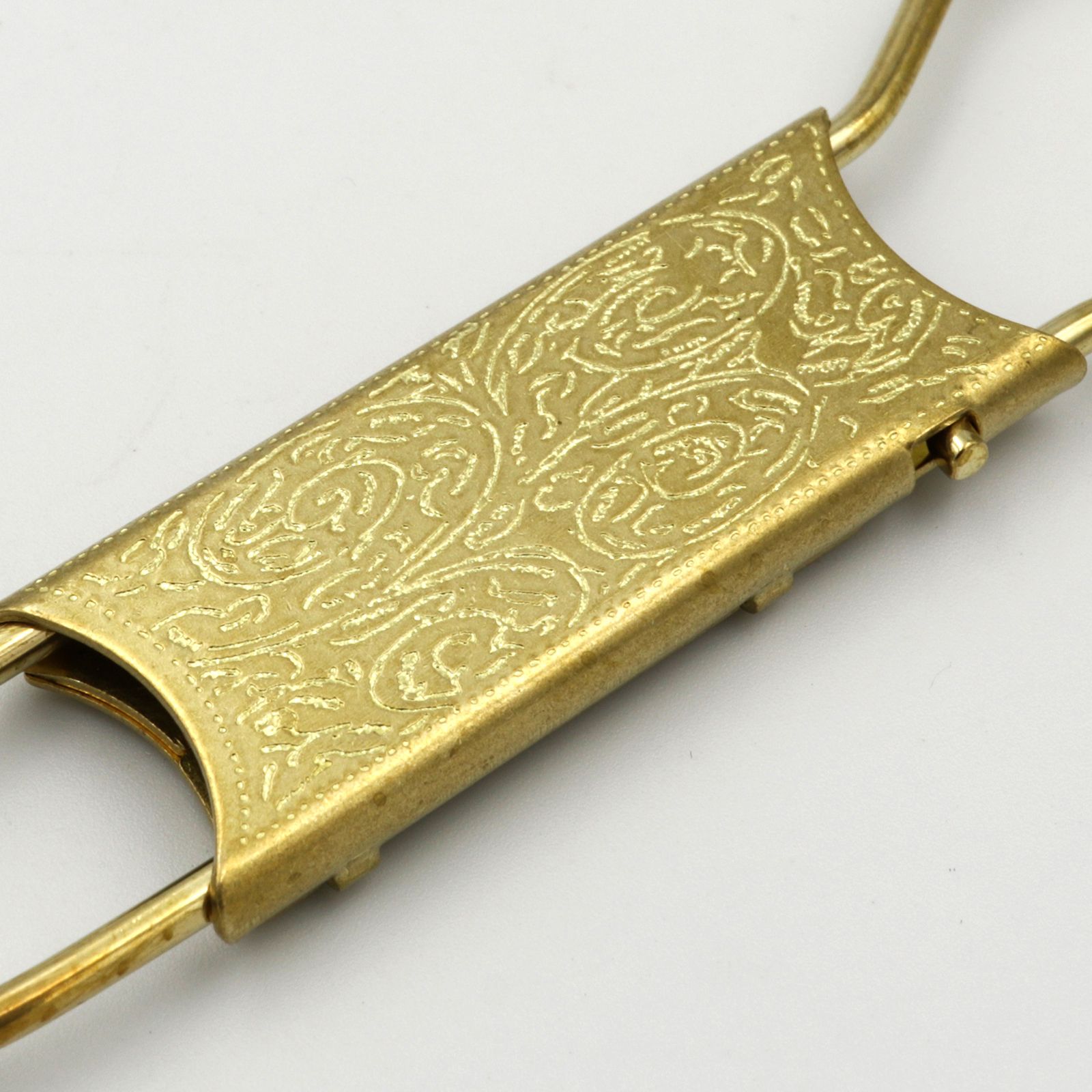 「gordon Pattern with Chain」キーリング ブラス