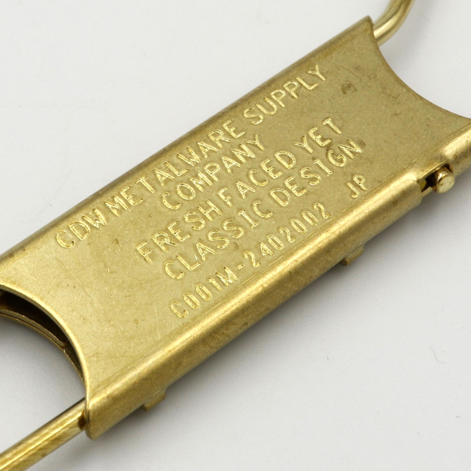 「gordon Typography with Chain」キーリング ブラス