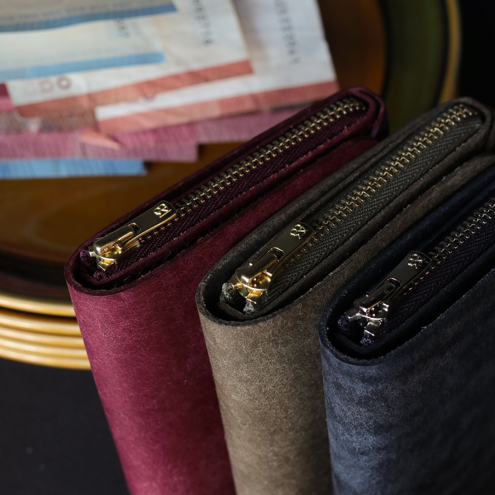 「小さく薄い財布SAKU ver.3 Pueblo プエブロ」グリージョ