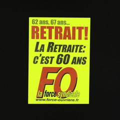 「FORCE OUVRIERE」労働組合 ヴィンテージステッカー ヨーロッパ