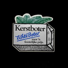 「Kerstboter Echte Boter」ヴィンテージステッカー ヨーロッパ