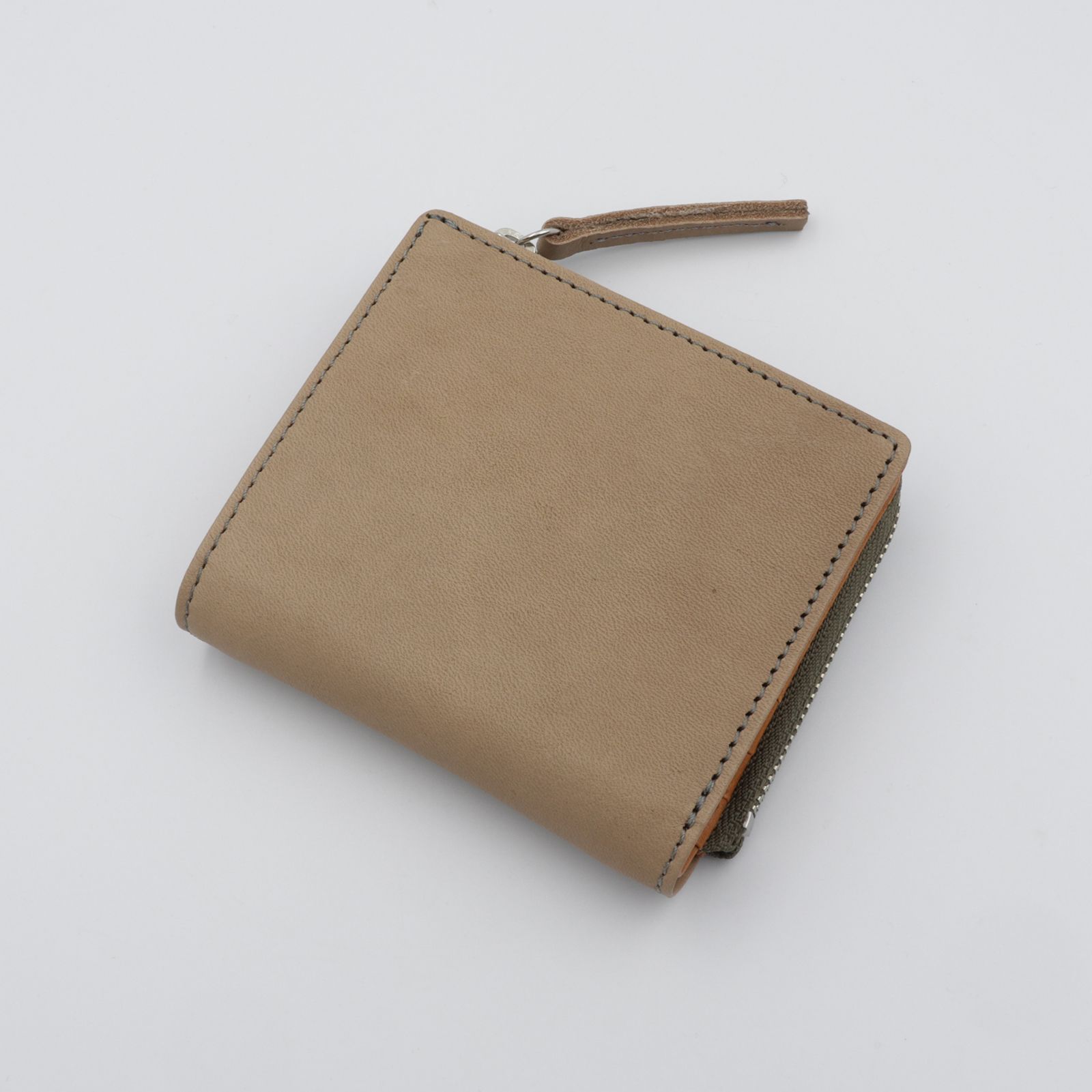 「BOTANICAL」 Lファスナー短財布 グレー（屋久杉染め）