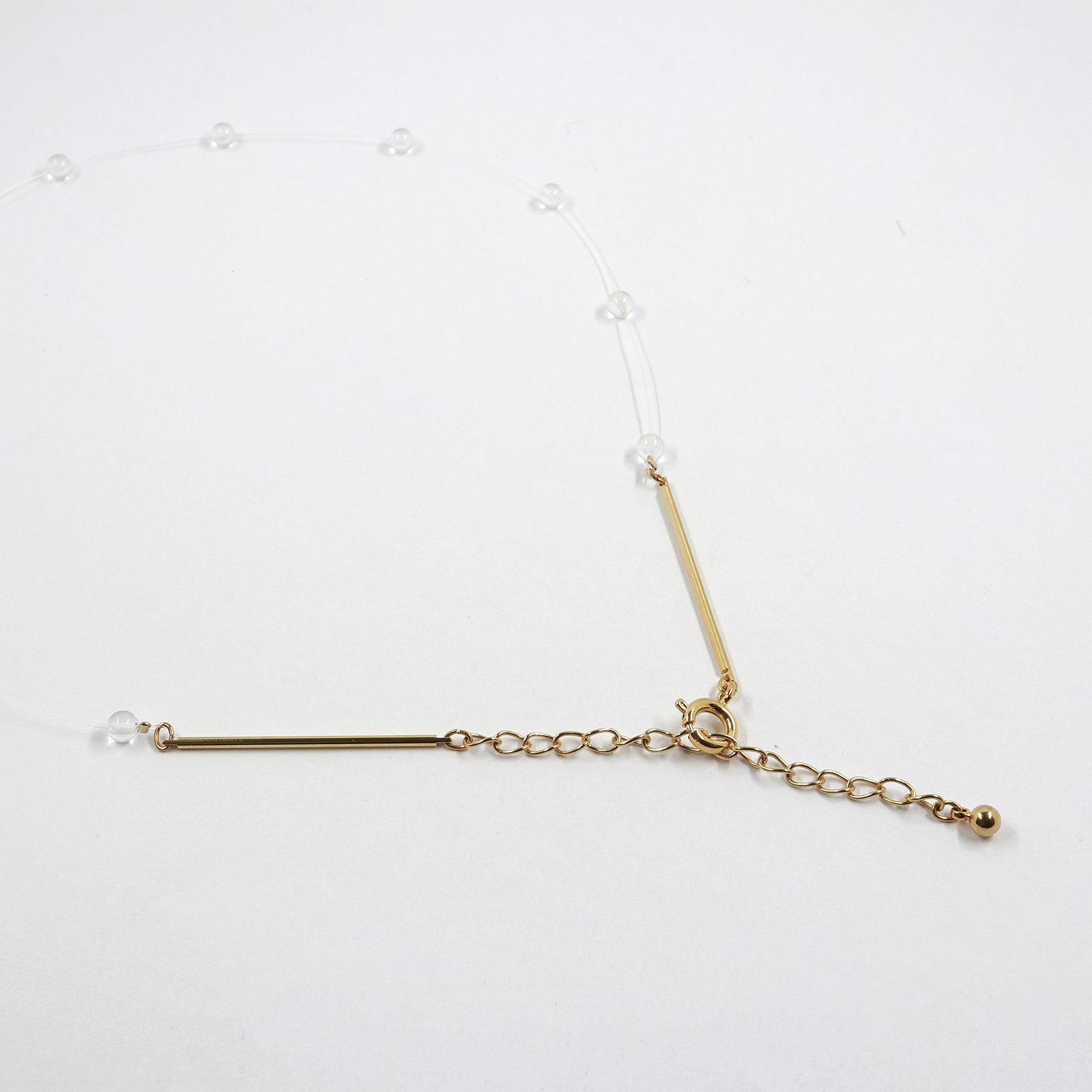 「point nacklace clear」ネックレス
