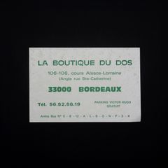「LA BOUTIQUE DU DOS」ヴィンテージステッカー ヨーロッパ