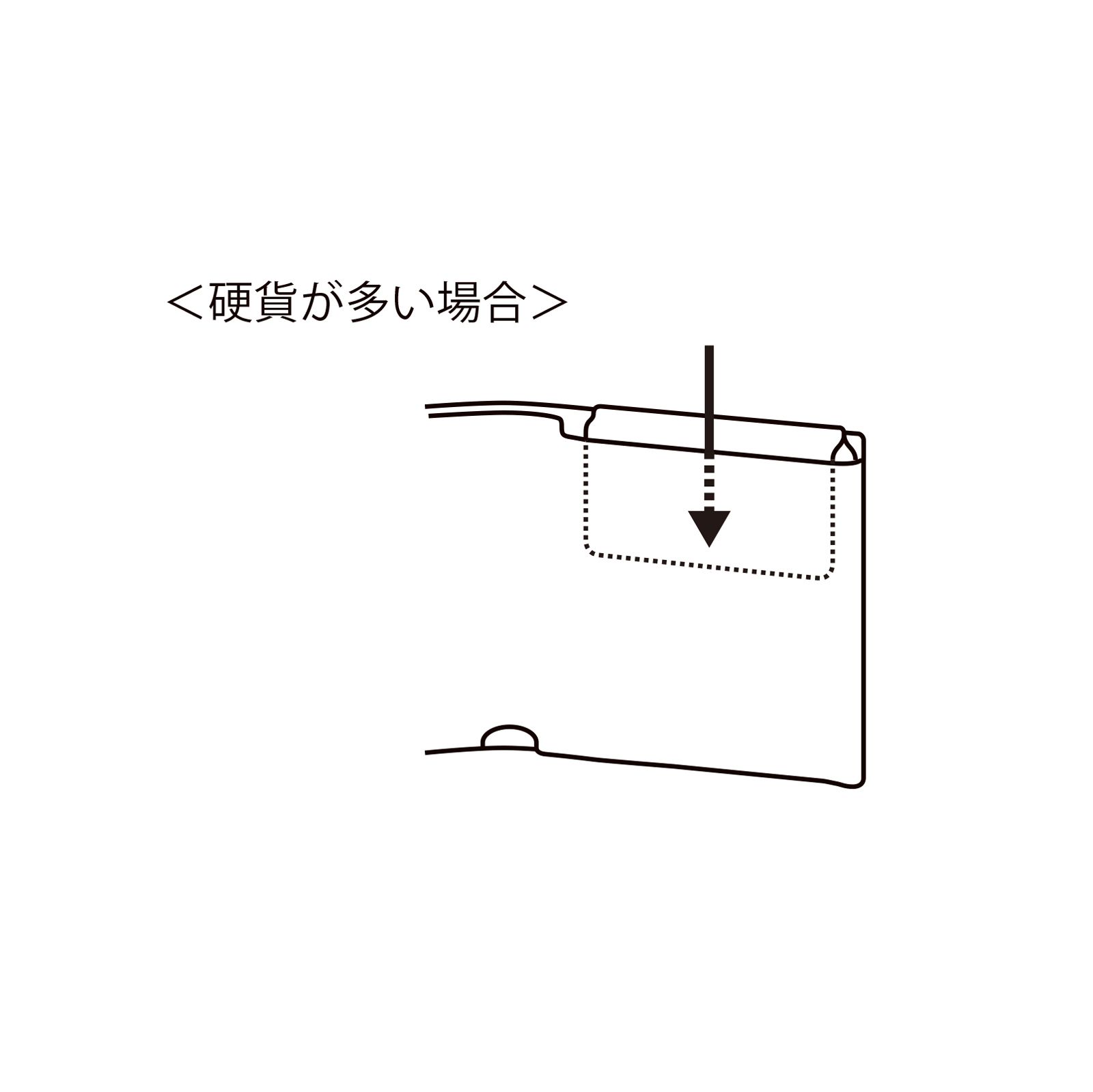 コンビニエンスウォレット（フラット）ブラウン