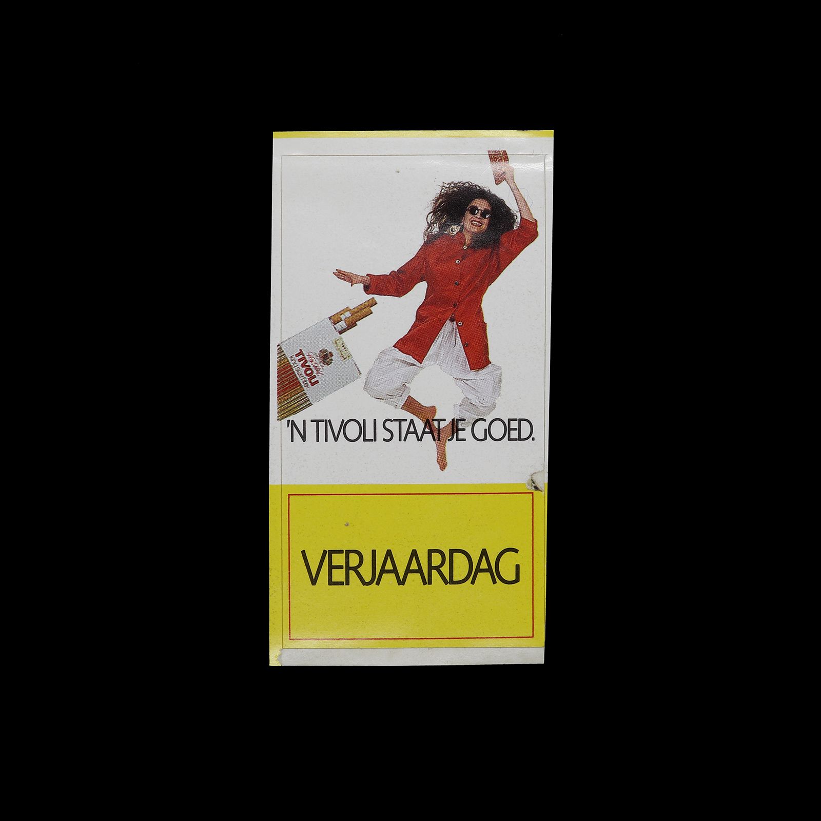 「VERJAARDAG」ヴィンテージステッカー ヨーロッパ