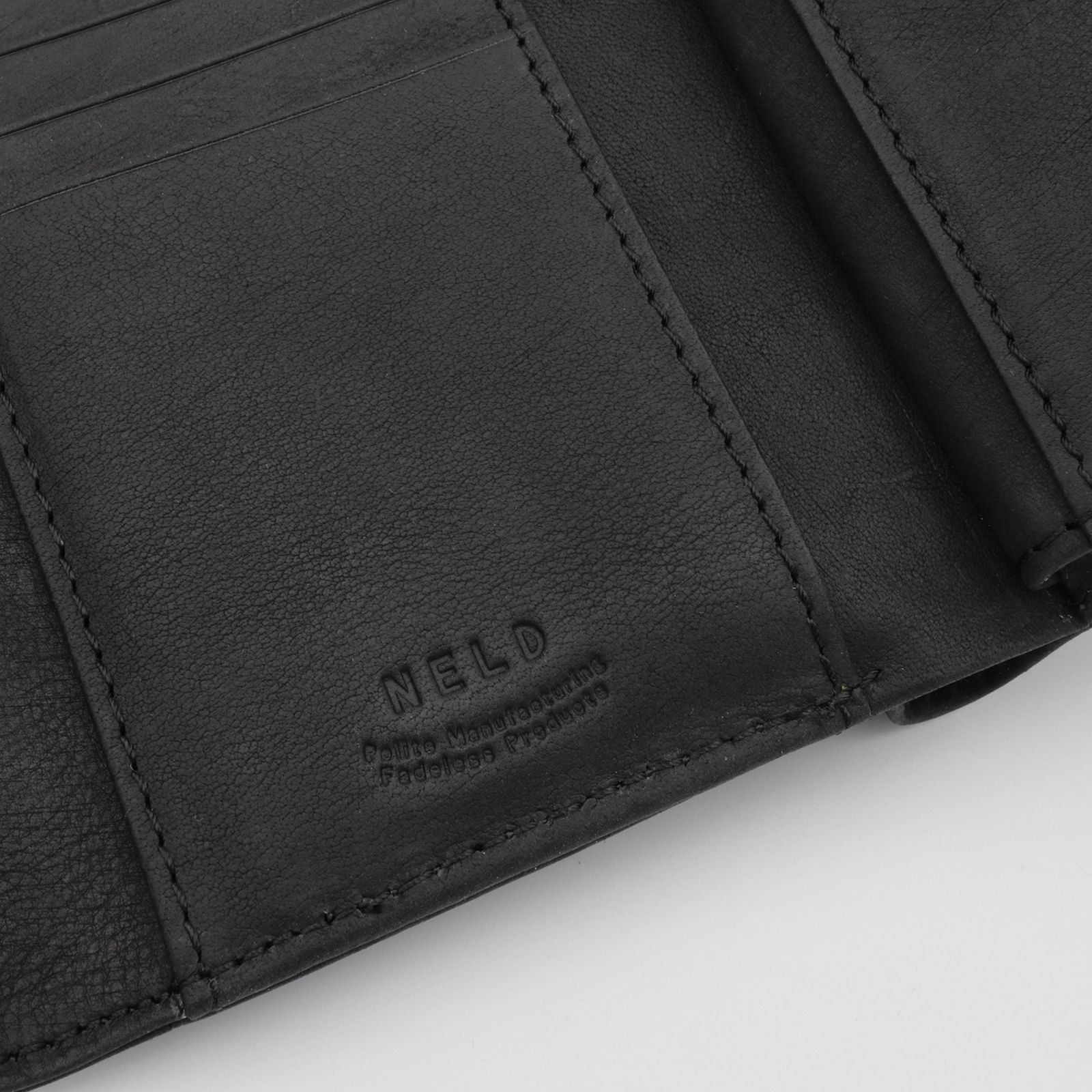 「PUFU」ミドル財布 ブラック