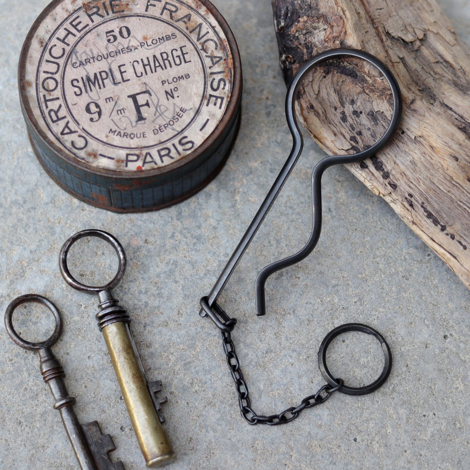 「SHORT SNAP KEY RING」キーリング ブラック