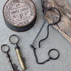「SHORT SNAP KEY RING」キーリング ブラック