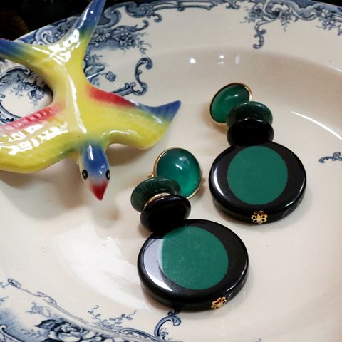 「レトロシックぺブル」イヤリング