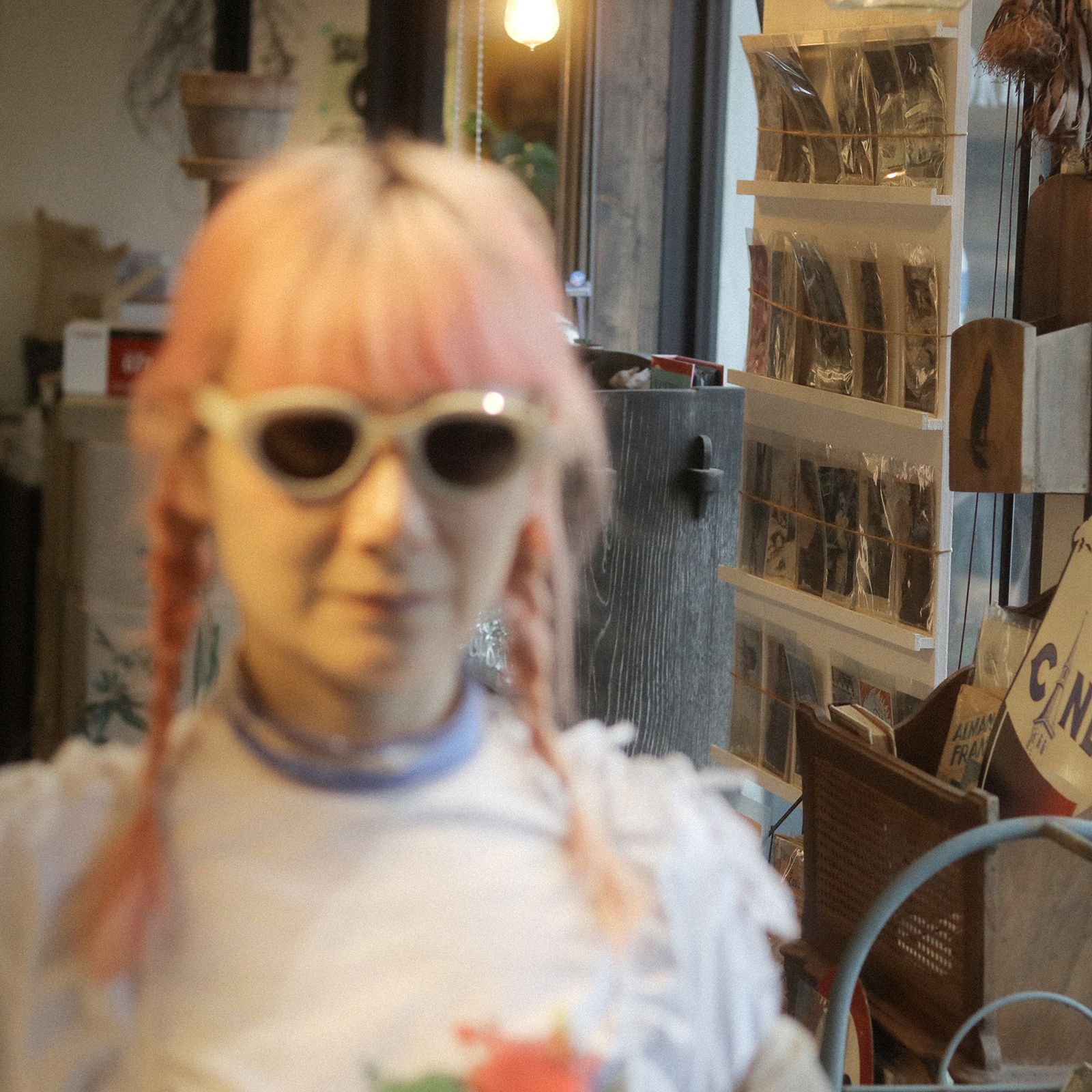 「Vanessa」Sunglasses Ivory × Gray Lens
