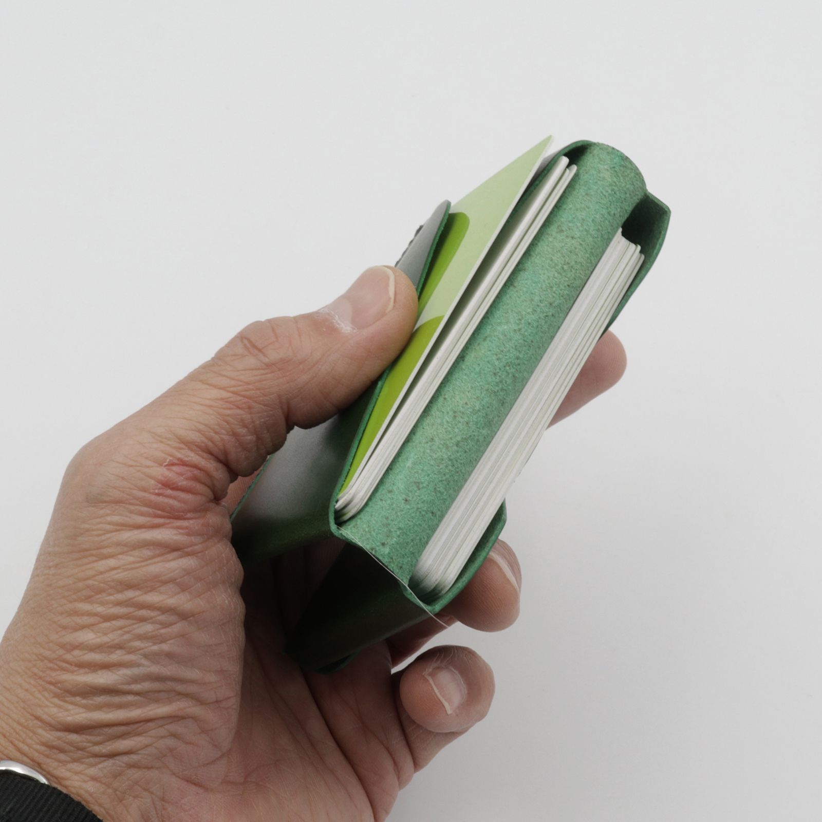 「Patan Buttero」カードケース（名刺入れ） green