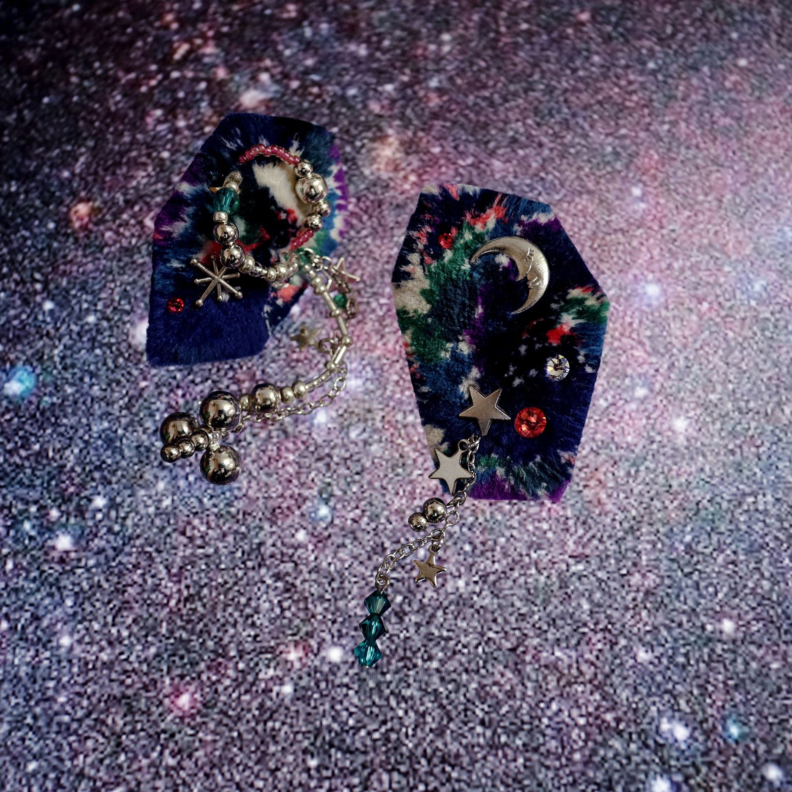 「TRIBO 宇宙絵本コラージュ」ピアス【La cosmologie de sachikoism】