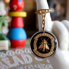 L'ABEILLE ASSURANCES 保険会社 サンクリストファー 交通安全・お守り ブルボンキーホルダー
