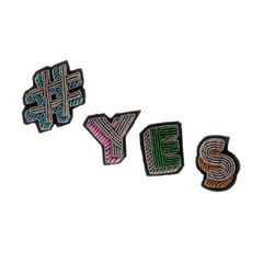 「Yes#」ブローチ