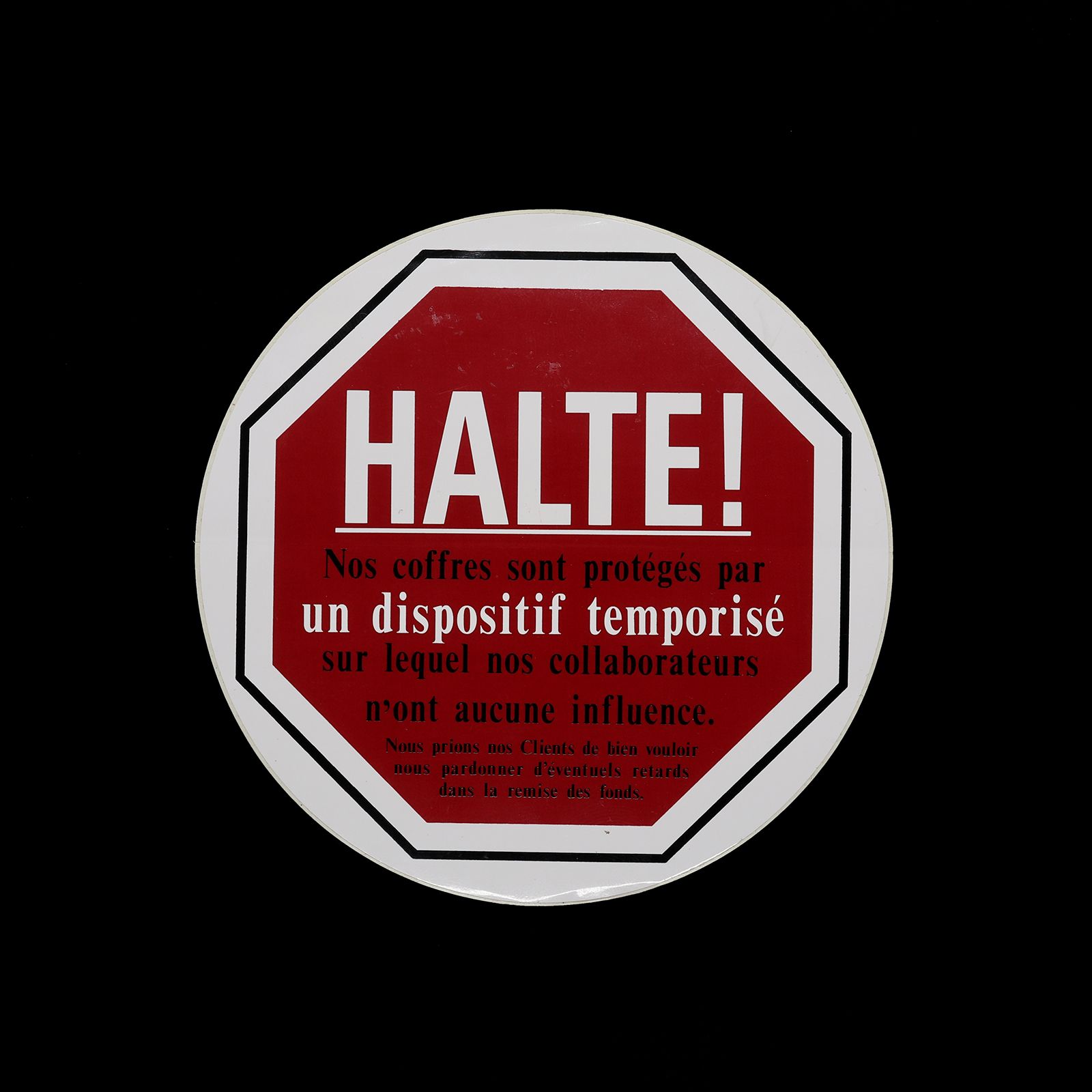 「HALTE !」ヴィンテージステッカー ヨーロッパ
