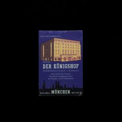 「HOTEL DER KONIGSHOF」ヴィンテージステッカー ヨーロッパ