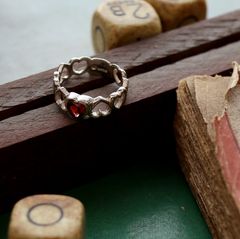 「ガーネットハート」リング ヨーロッパ silver925