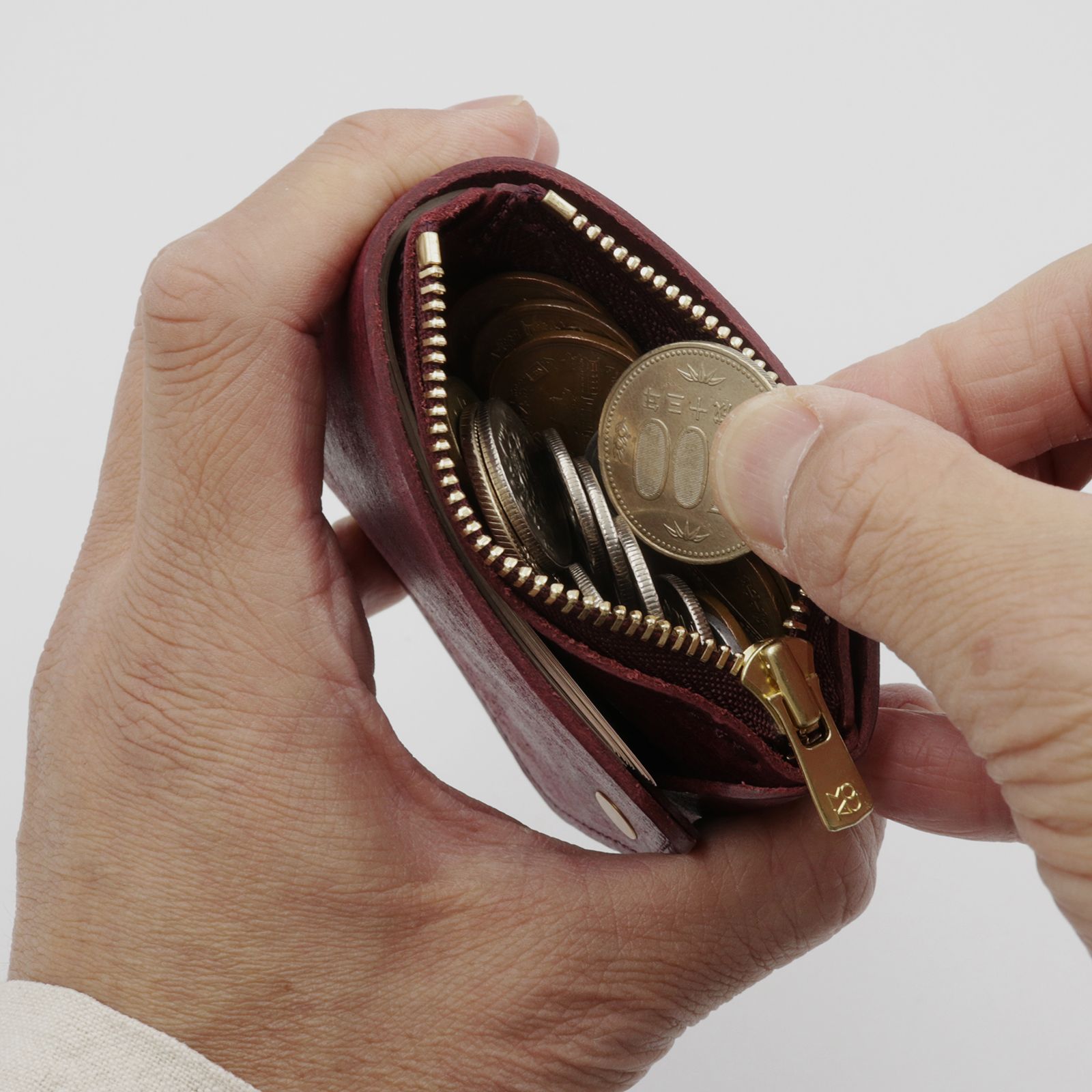 「小さく薄い財布SAKU ver.3 Pueblo」grigio