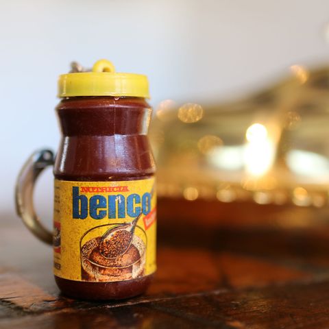 Nutricia "benco" インスタントチョコドリンク フレンチキーホルダー