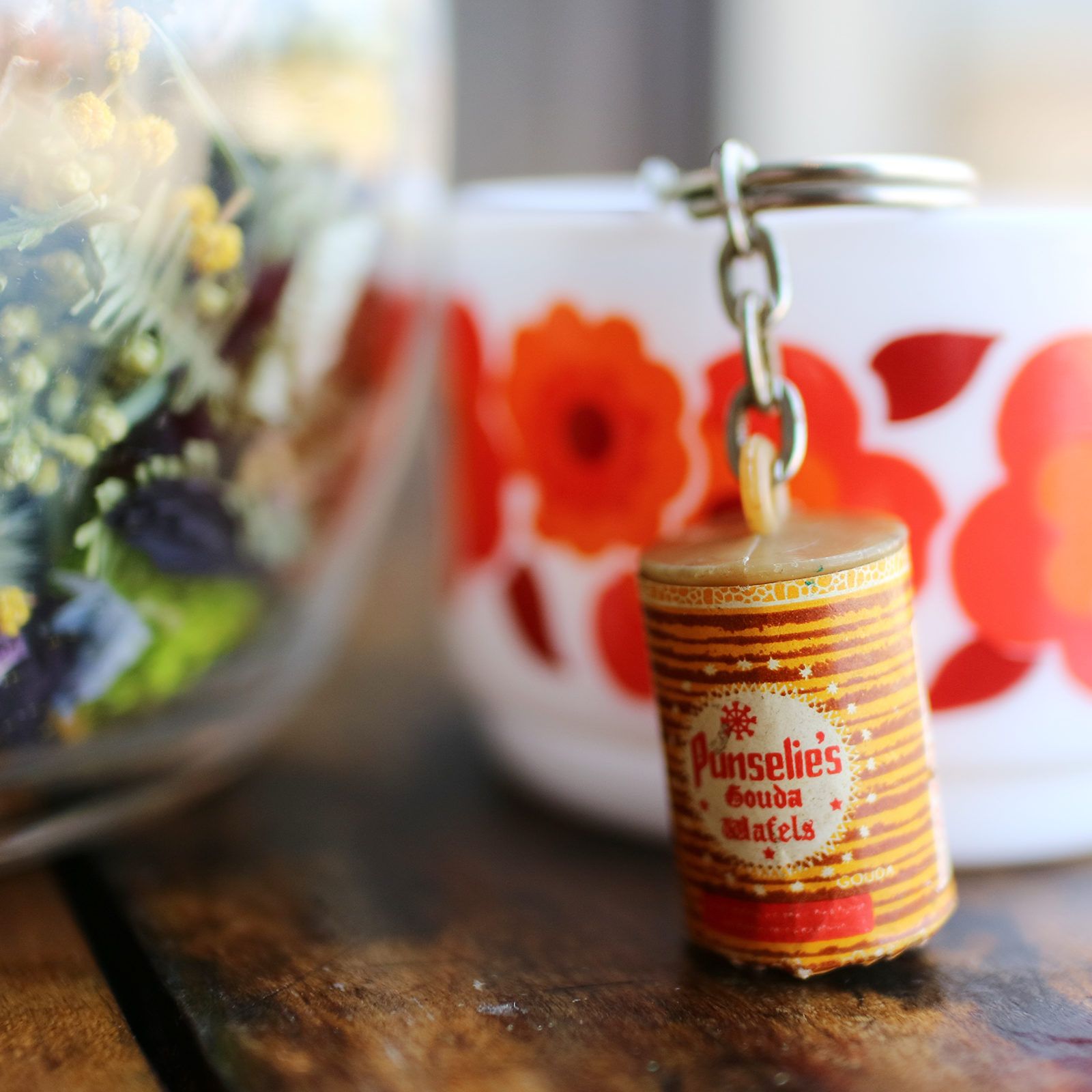 Punselie's "Gouda Wafels" ビスケット フレンチキーホルダー
